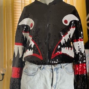 Sequin Bomber Jacket